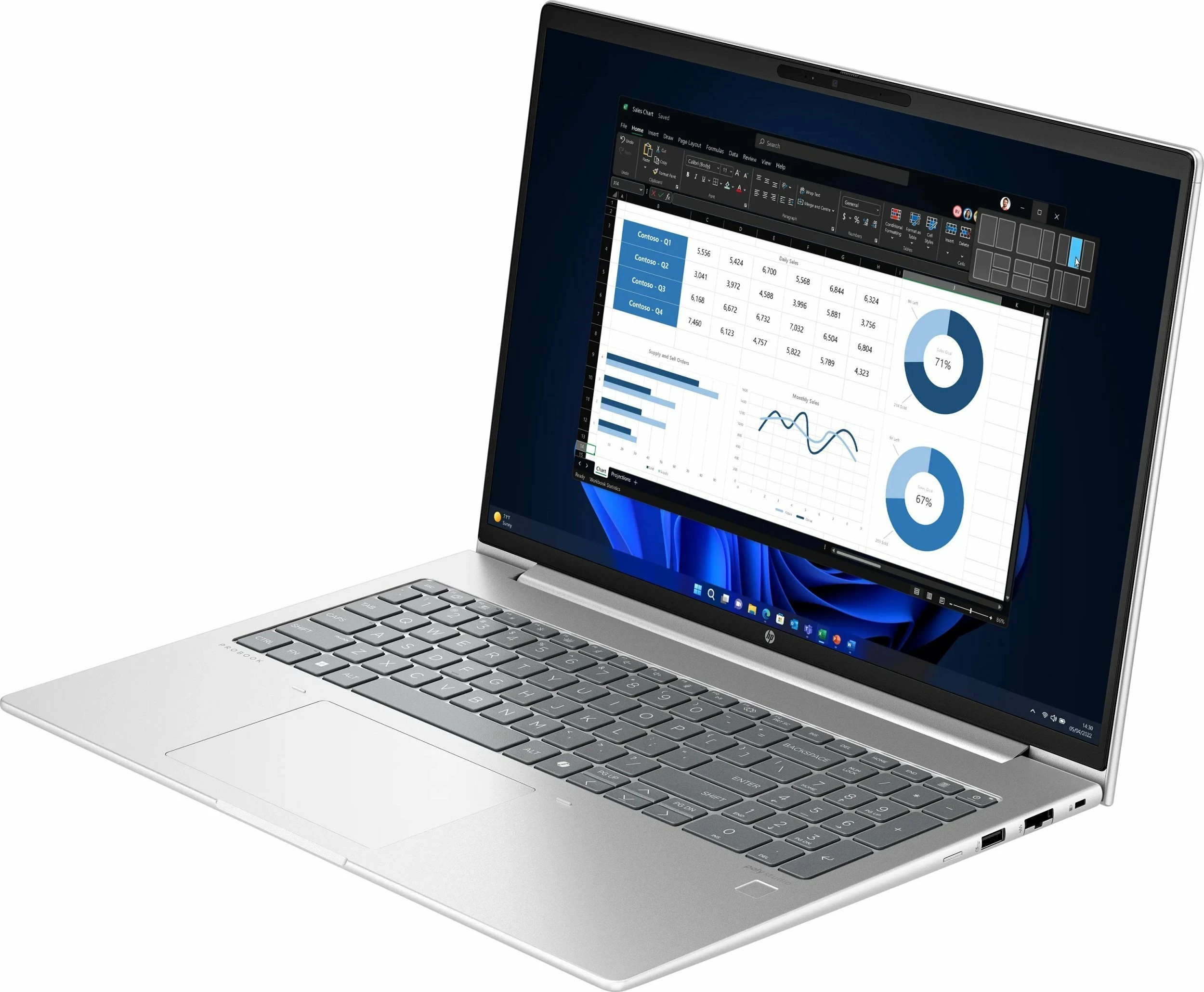 Laptop HP ProBook 460 G11, Core Ultra 7 155U, 16GB RAM, 512GB SSD, 16" IPS WUXGA, Windows 11 Pro, argjendtë