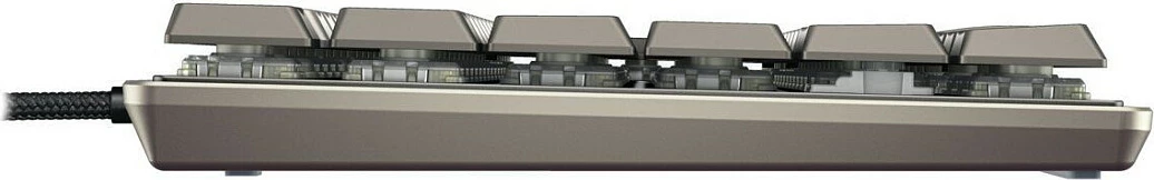 Tastierë mekanike Cherry MX, USB me kabllo, Full-Size 109 taste QWERTZ DE, ndriçim i bardhë, gri