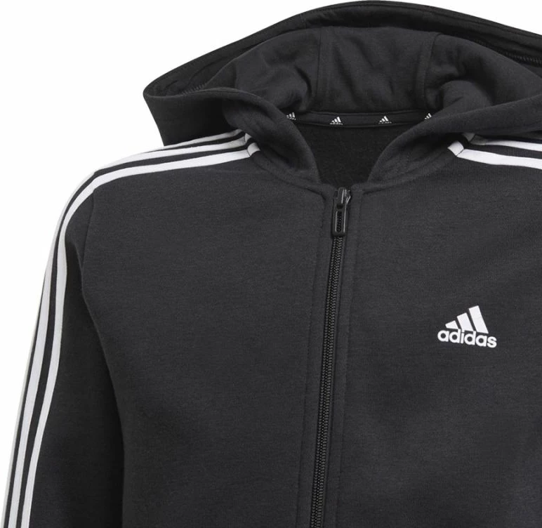 Duks me kapuç për djem adidas, i zi [Madhësia: 128 cm]