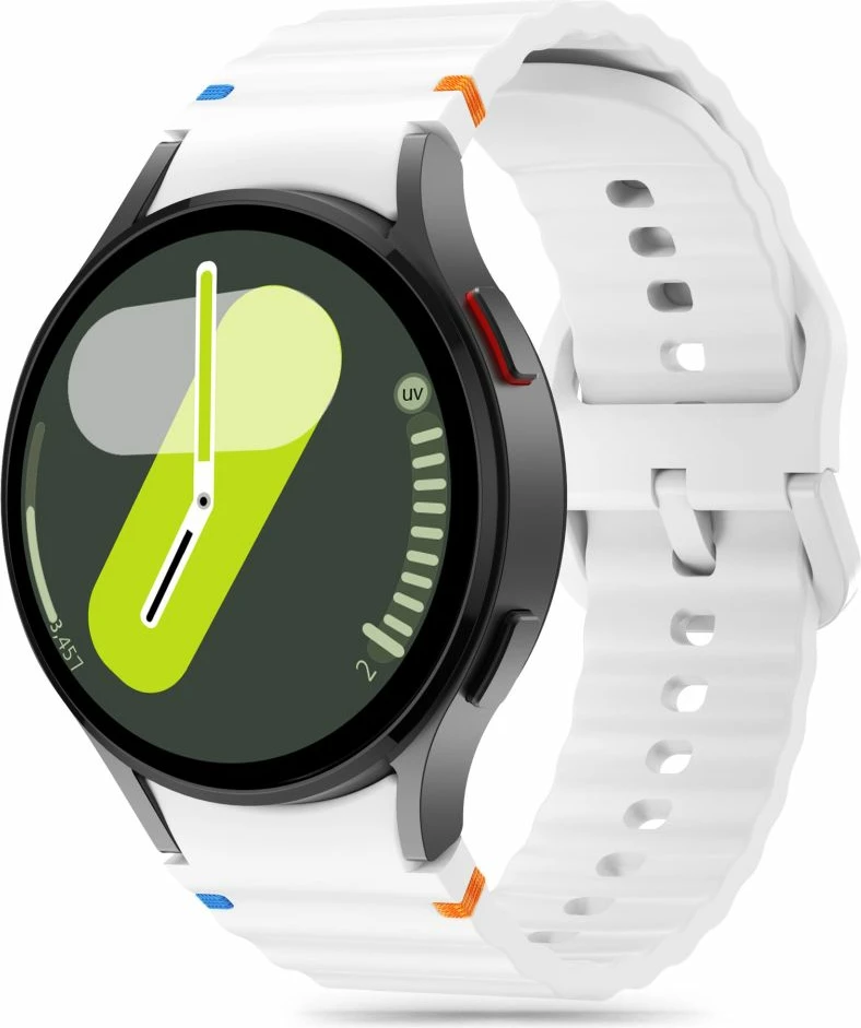 Rrip silikoni për smartwatch Tech-Protect për Samsung Galaxy Watch 4/5/5 Pro/6/7/FE, Bardhë