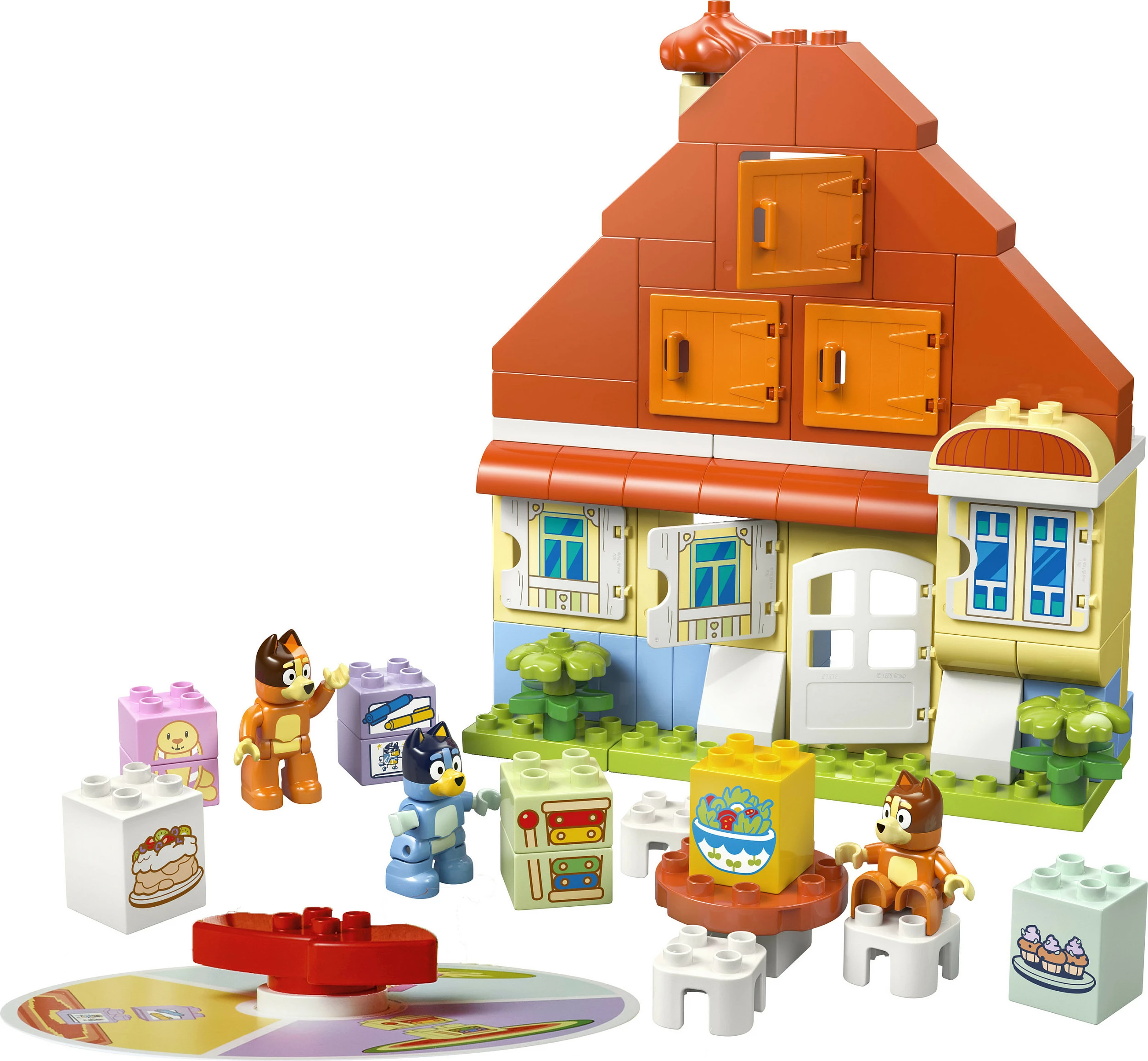 Set ndërtimi LEGO DUPLO 10459 Bluey’s Family House me lojë memorie, 83 copë, multikolor