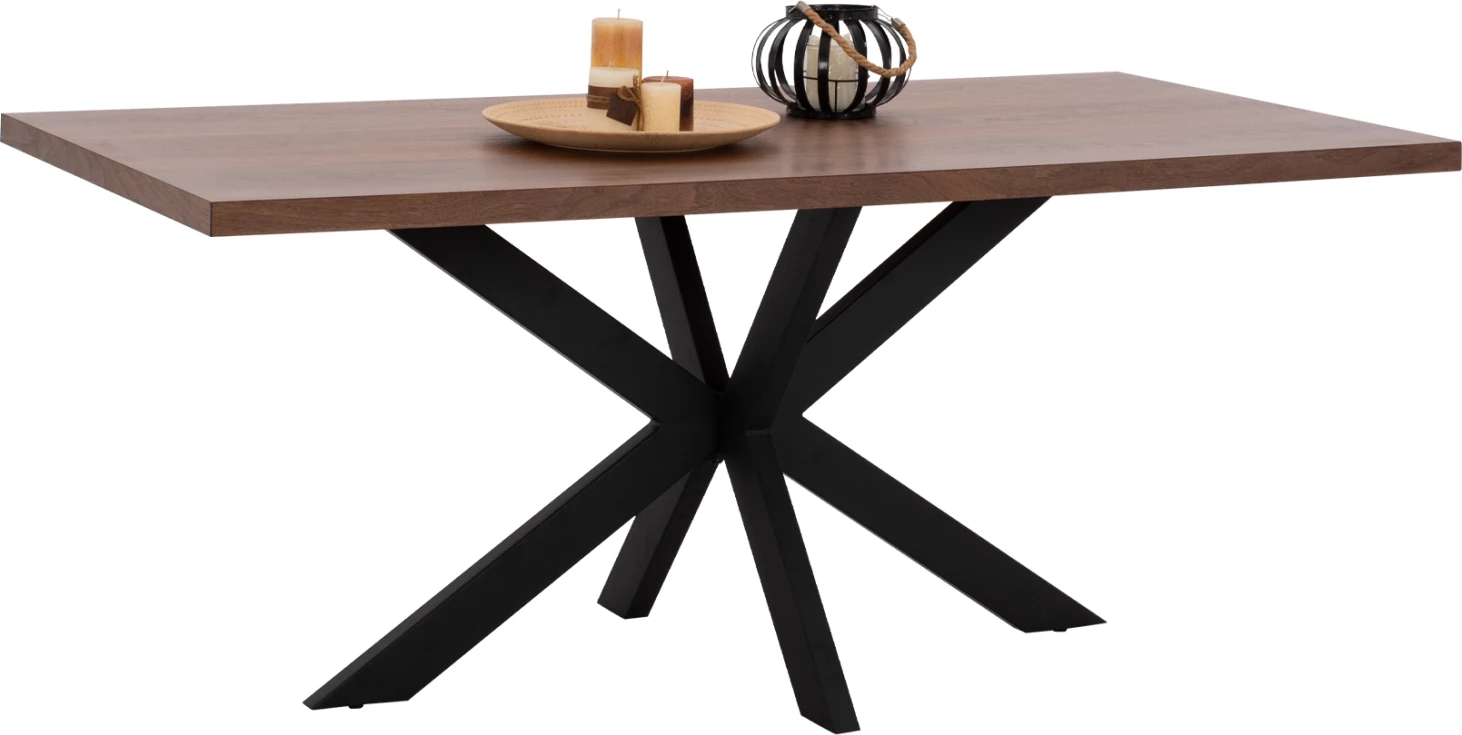 Tavolinë për ngrënie, stil rustik, MDF, ngjyrë arre, FH9311.02, 180x90x75 cm