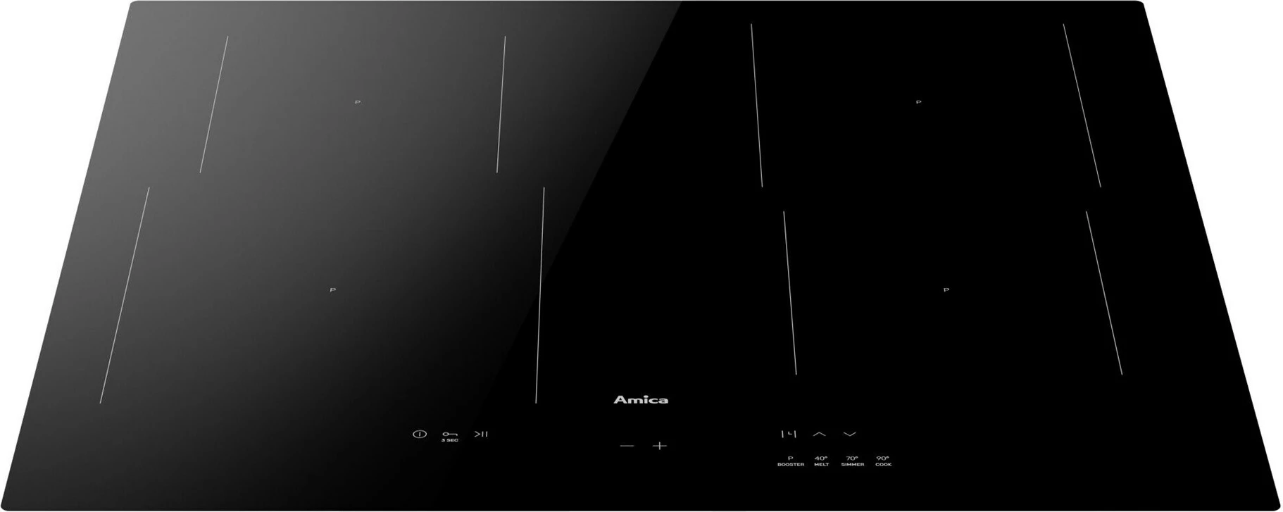 Pllakë induksioni Amica PIM6540PHTUN 3.0, 4 zona, e zezë