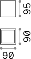 Llambat tavanore Techo pl1 square d09