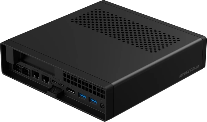 Kasë Mini PC Minis Forum MS-A2-9955, AMD Ryzen 9 9955HX, barebone, e zezë