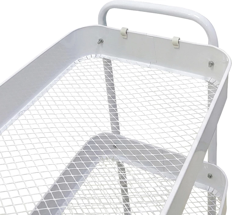 Karrocë me 3 nivele Nedea, metal i bardhë, 41x30x77cm