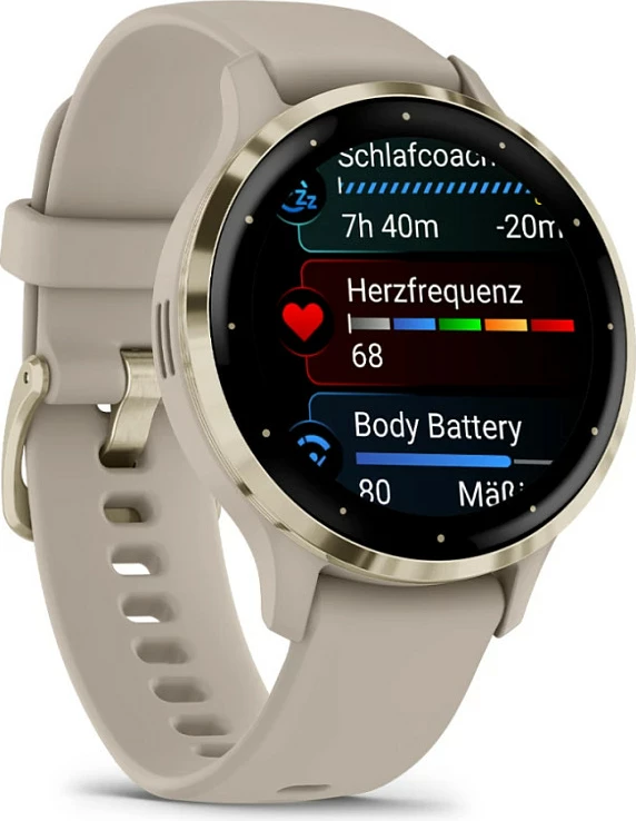 Smartwatch Garmin Venu 3S, AMOLED 1.2", GPS, Wi‑Fi, rrip silikoni, gri