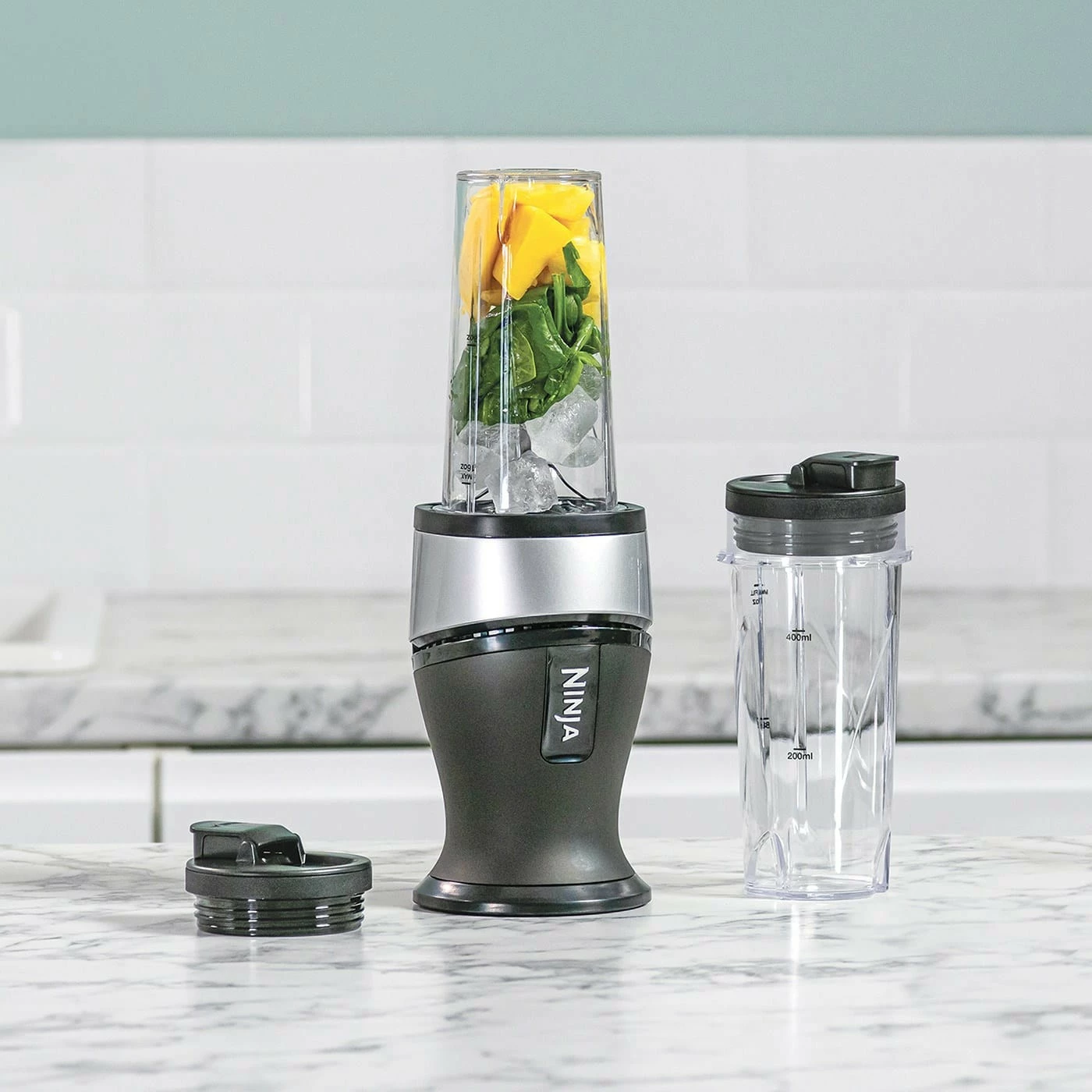 Blender tavoline Ninja QB3001, 0.47 L, 700 W, Ngjyrë e zezë, Argjend