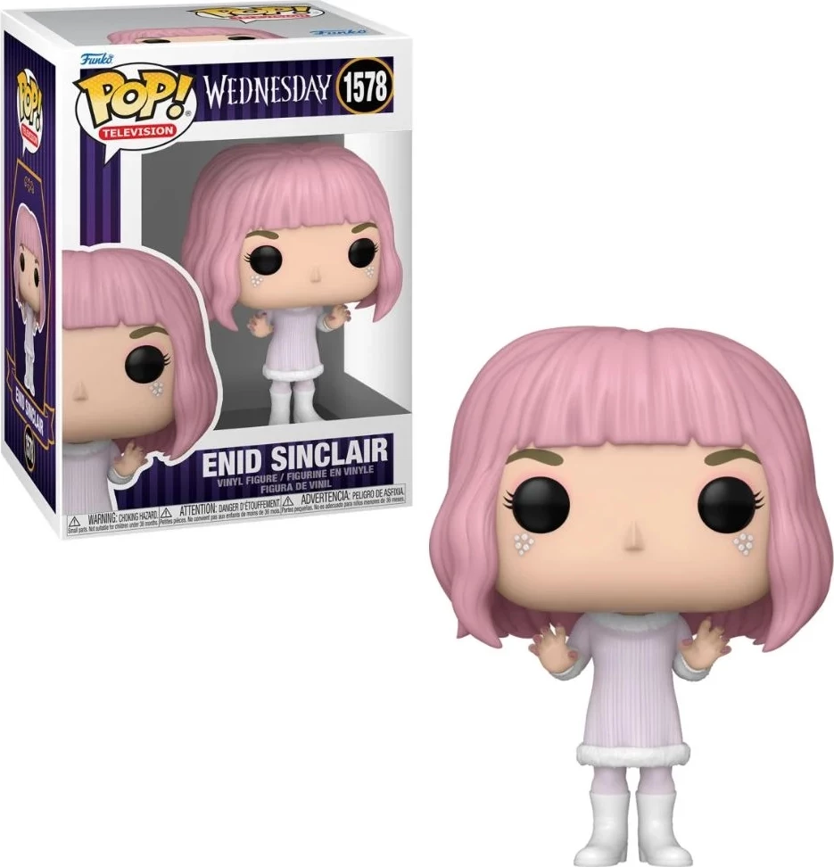 Figurë koleksionuese Funko POP! TV Wednesday Enid Sinclair, vinyl, rozë/bardhë