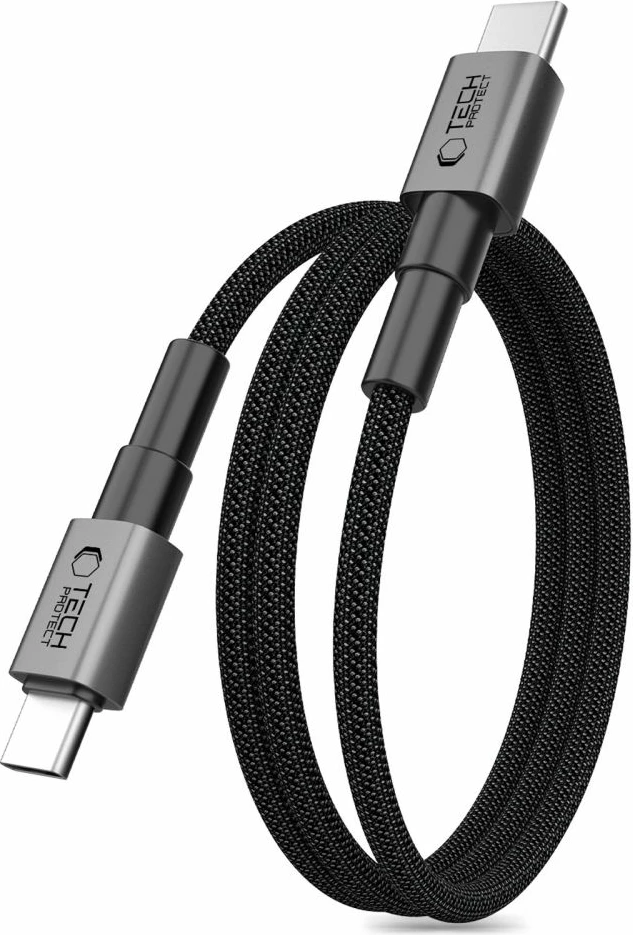 Kabllo USB-C në USB-C Tech-Protect UltraBoost DNA MagTwist PD 100W/5A 1 m, gri, 1 copë