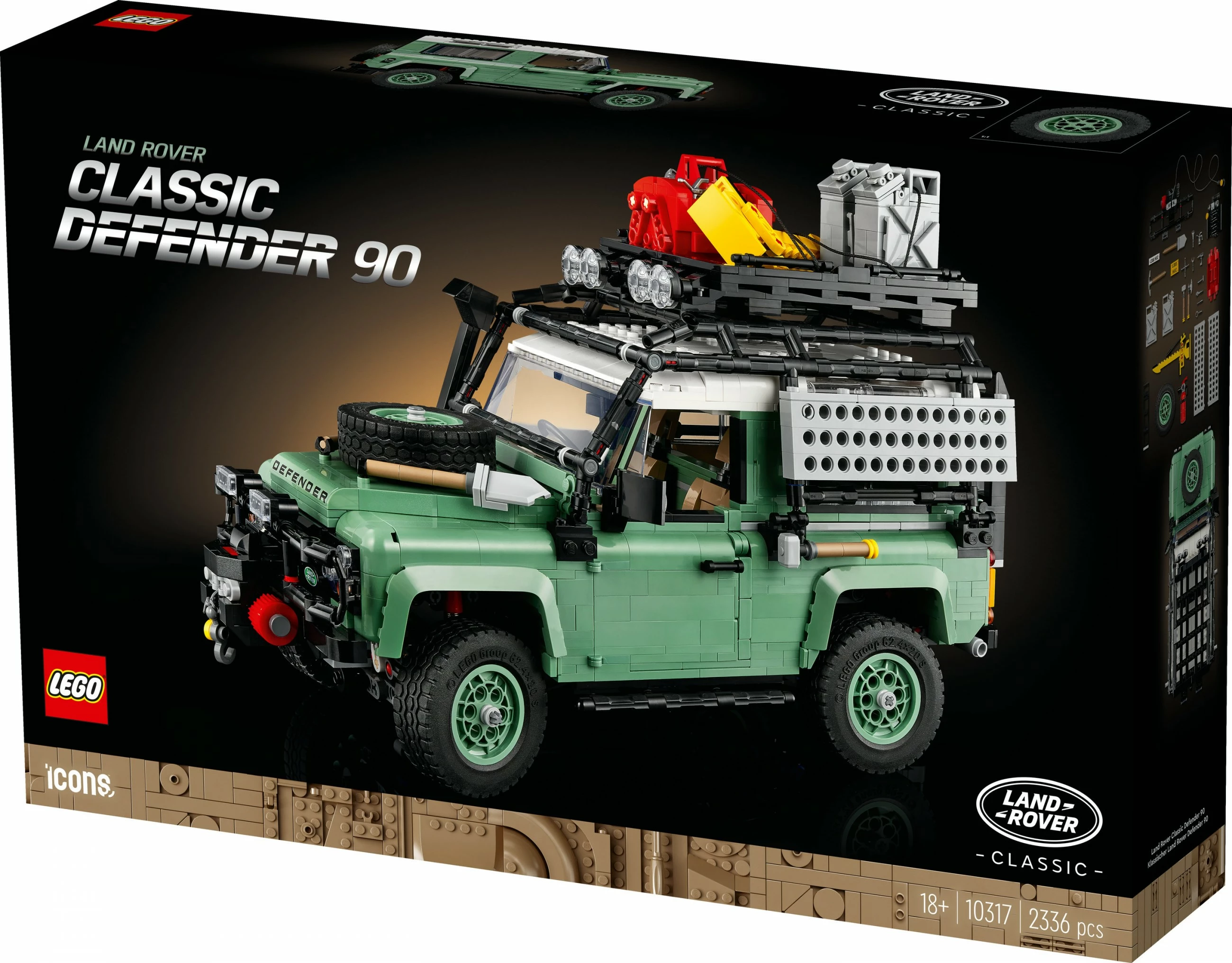 Set ndërtimi LEGO ICONS Land Rover Classic Defender 90, 2336 pjesë, Multikolor