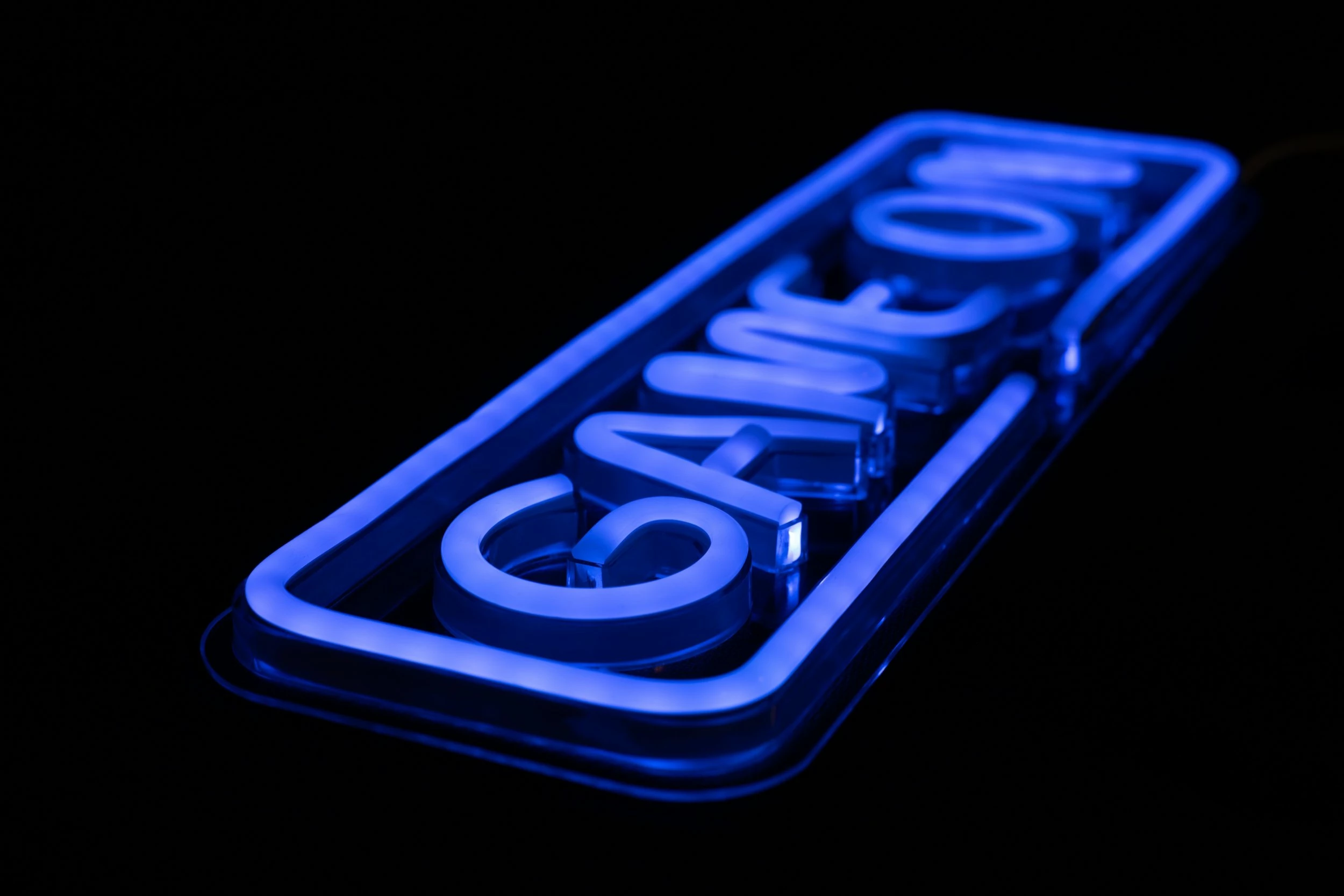 Dritë neon LED muri PREYON Blue Eye Bait "Game On" 40 x 12 cm, USB (PBEB12GO), blu