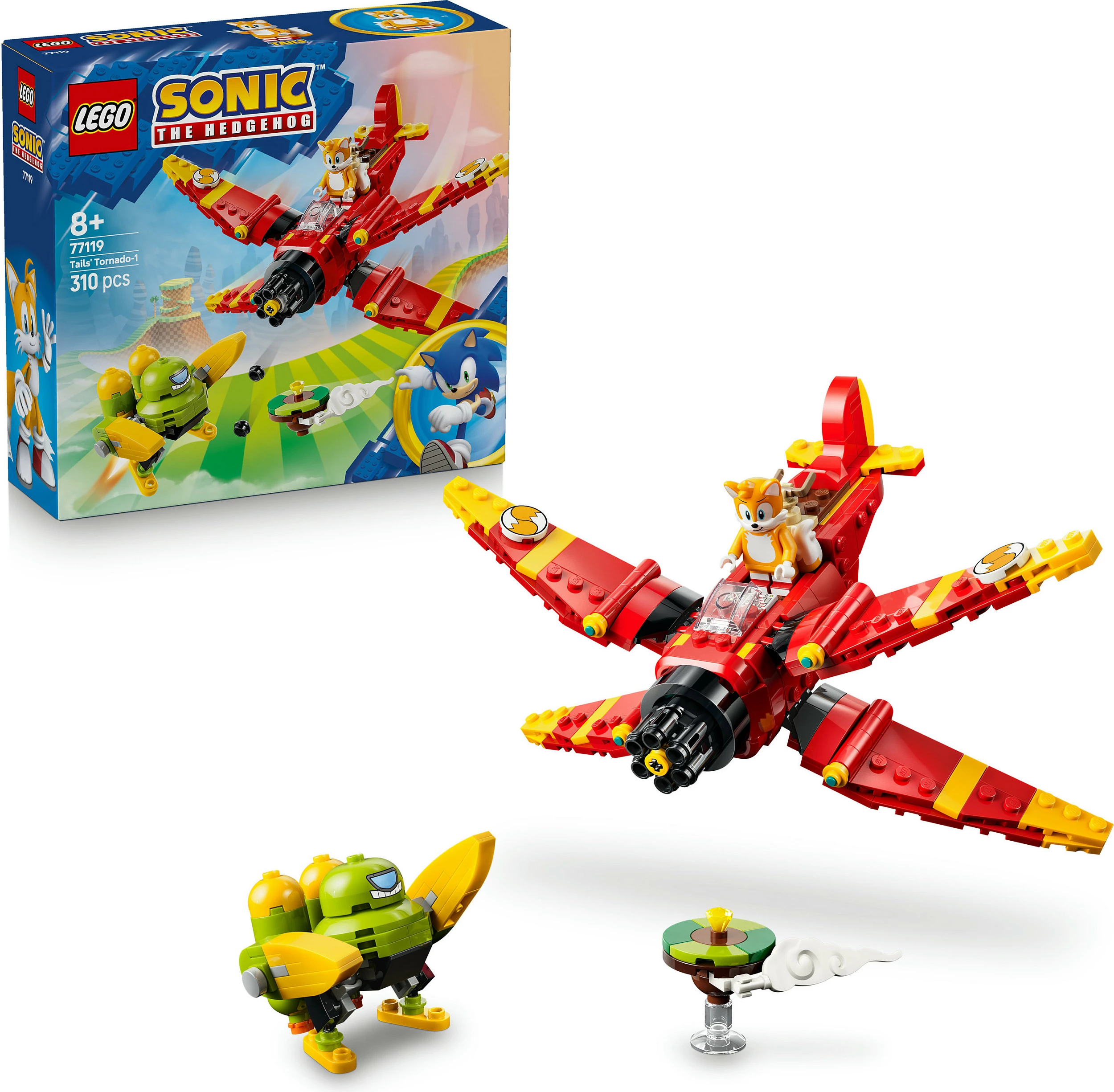Set ndërtimi LEGO Sonic The Hedgehog 77119 Tails' Tornado-1, 310 copë, multicolor