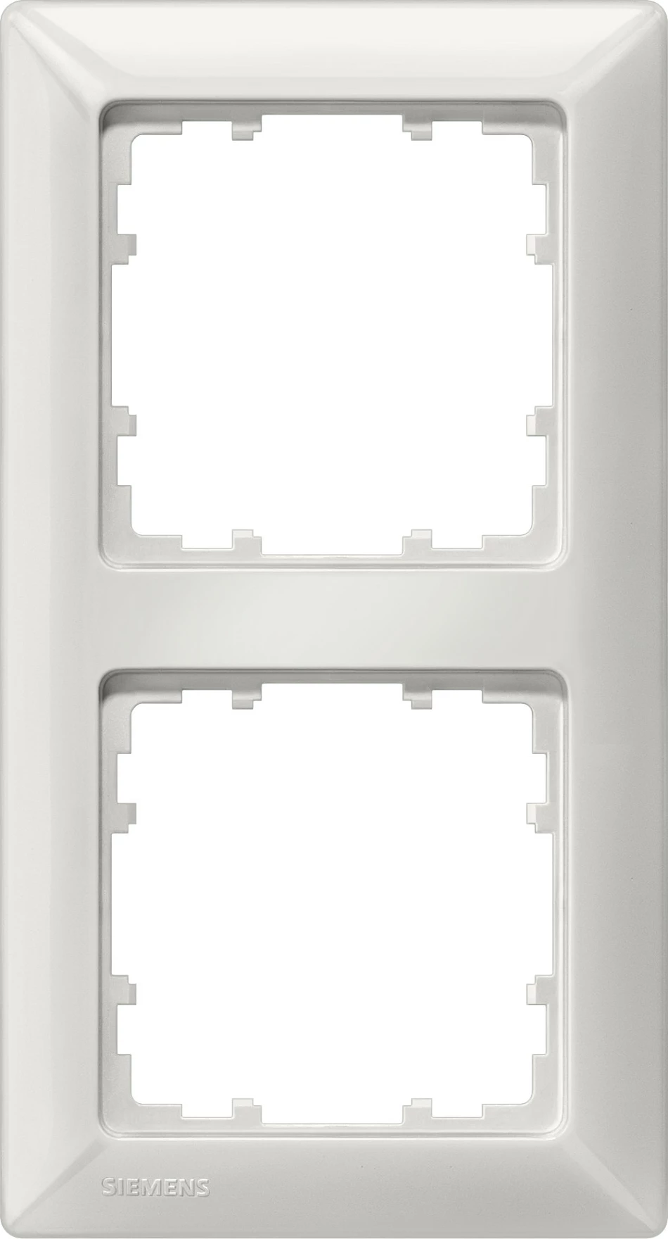 Kornizë dyfishe Siemens DELTA line 5TG25520, 151x80mm, titan e bardhë