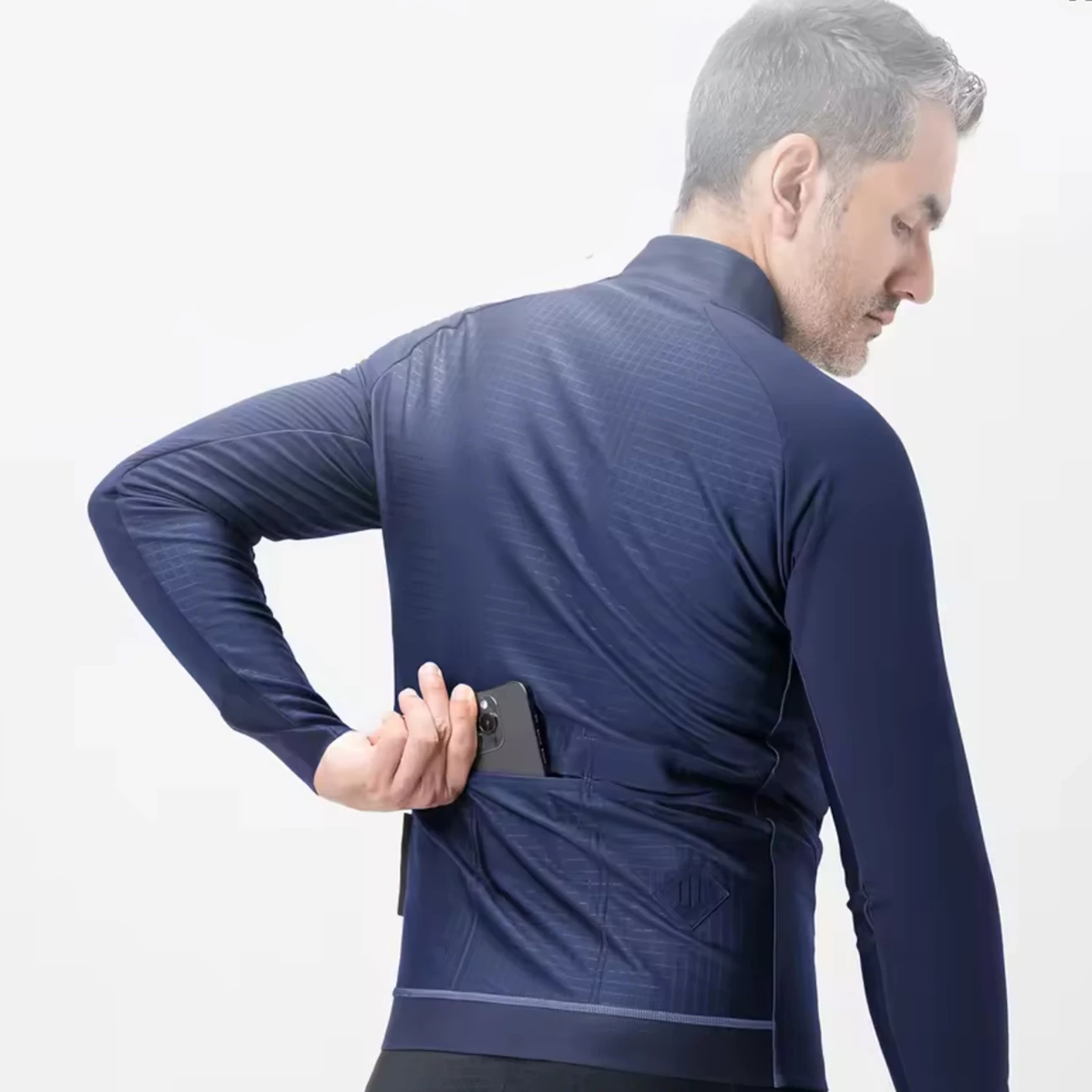 Xhaketë çiklizmi dimërore Rockbros YDWT014, dy-shtresore me fleece, M, blu