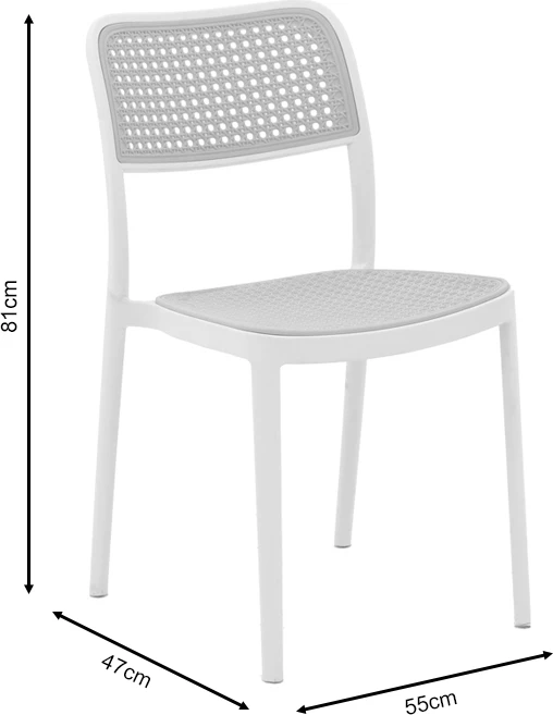 Karrige Westley pp ngjyrë natyrale-bardhë 55x47x81cm