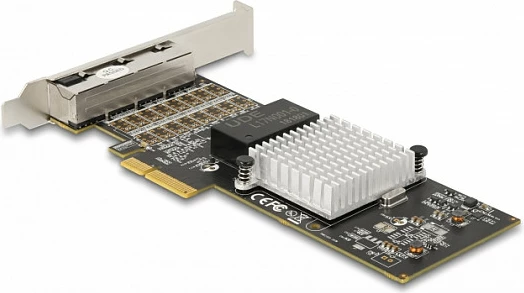 Kartë rrjeti DeLOCK PCIe x4 Intel I350, 4x RJ45 Gigabit LAN, internal