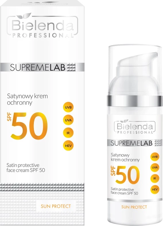 Krem fytyre për diell Bielenda Professional SupremeLab Sun Protect Satin SPF50 për femra, 50ml