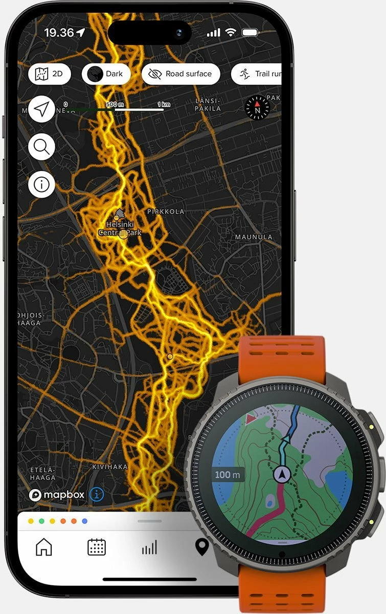Smartwatch Suunto Vertical Titanium Solar SS050861000, 1.4\" 280x280, GPS, 10 ATM, portokalli
