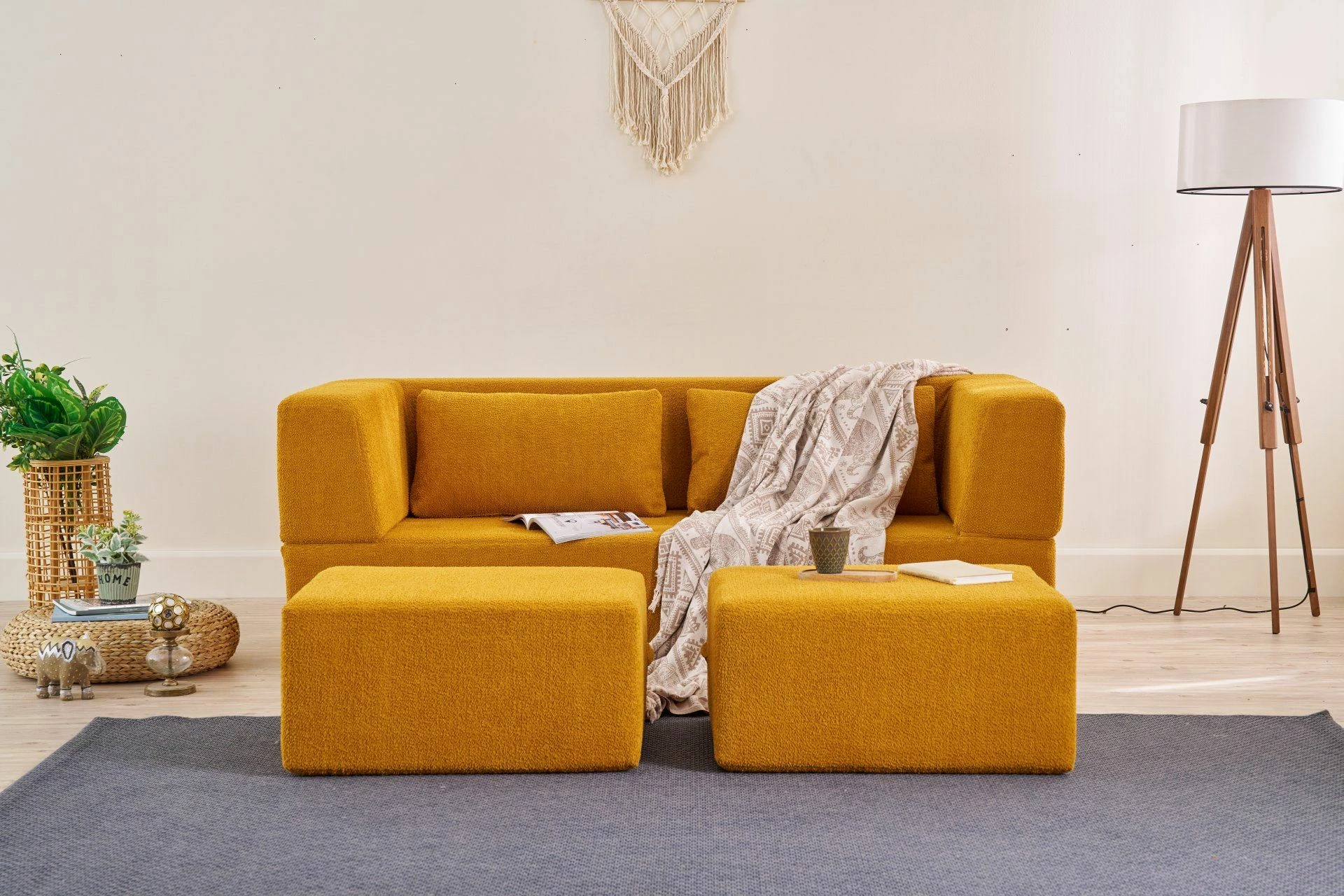 Divan-dyshek dy ulëse, ngjyrë portokalli, Atelier del Sofa, Pirgos