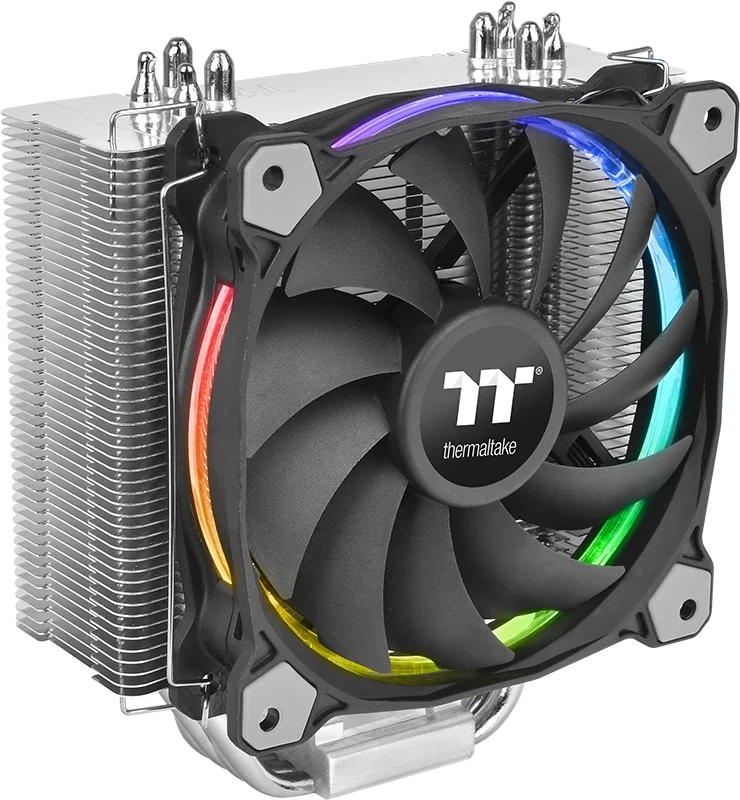 Cooler procesori Thermaltake Riing Silent 12 RGB Sync Edition, 120mm, RGB, i zi/metallic