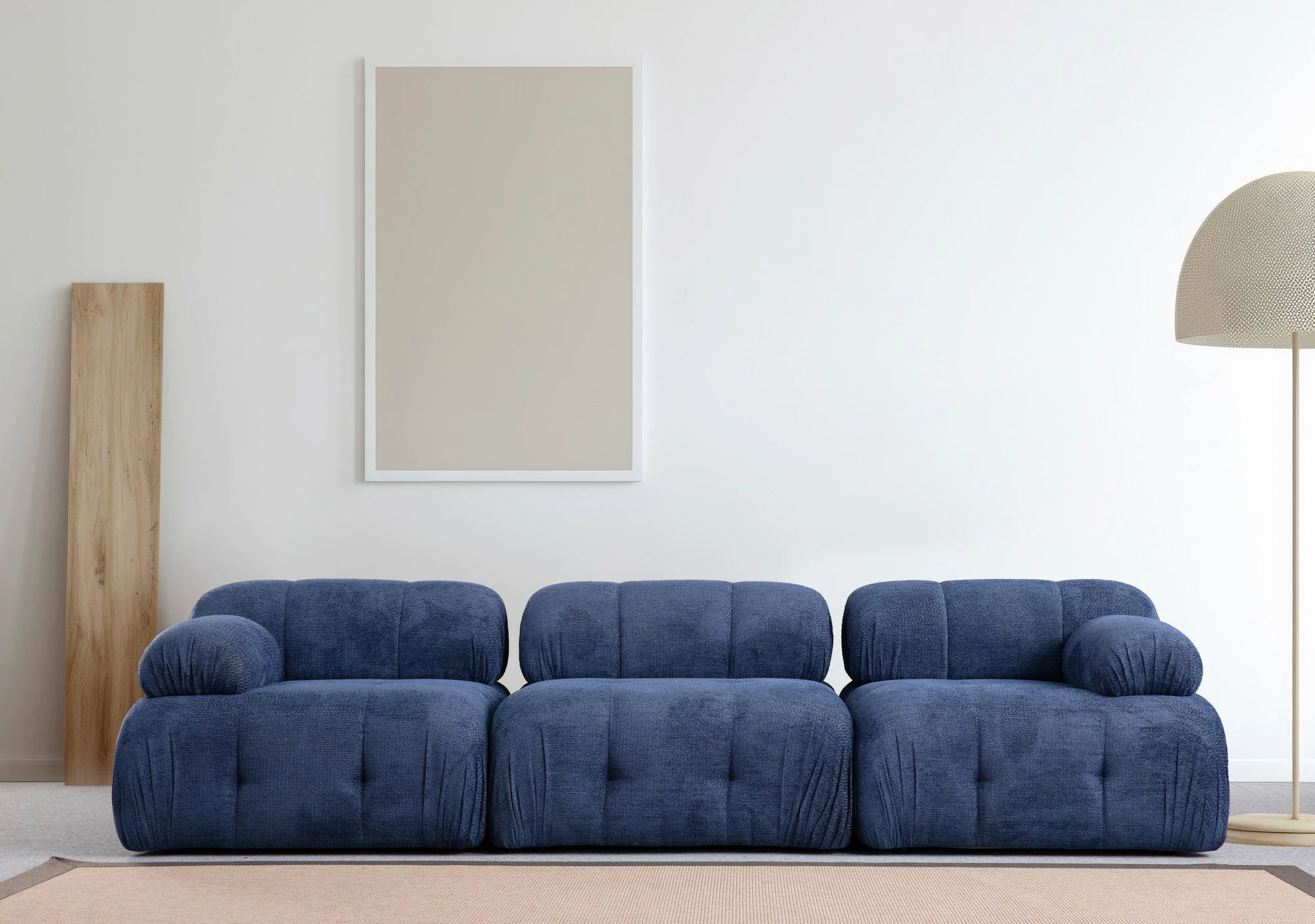 Divan treshe Atelier del Sofa, Petite 3, ngjyrë blu e natës