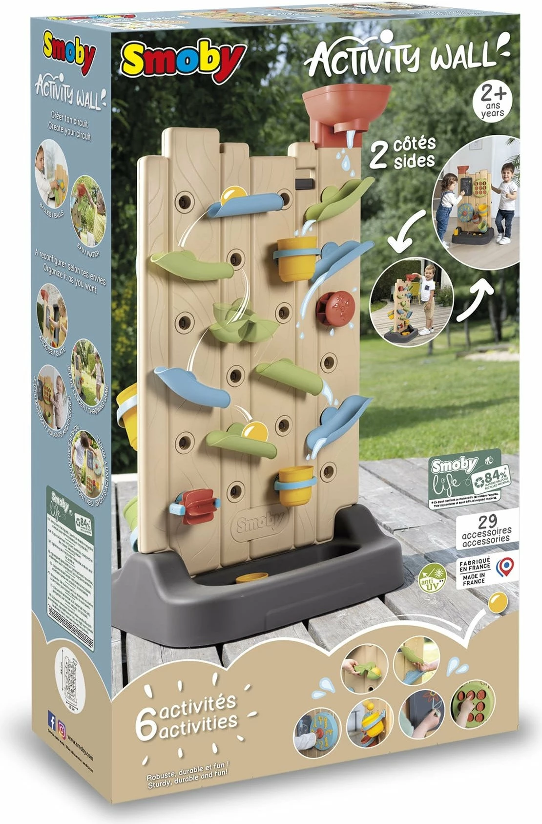 Mur aktiviteti Smoby Smoby Life, dy-anësh, 48.2 x 88.5 x 42.8 cm