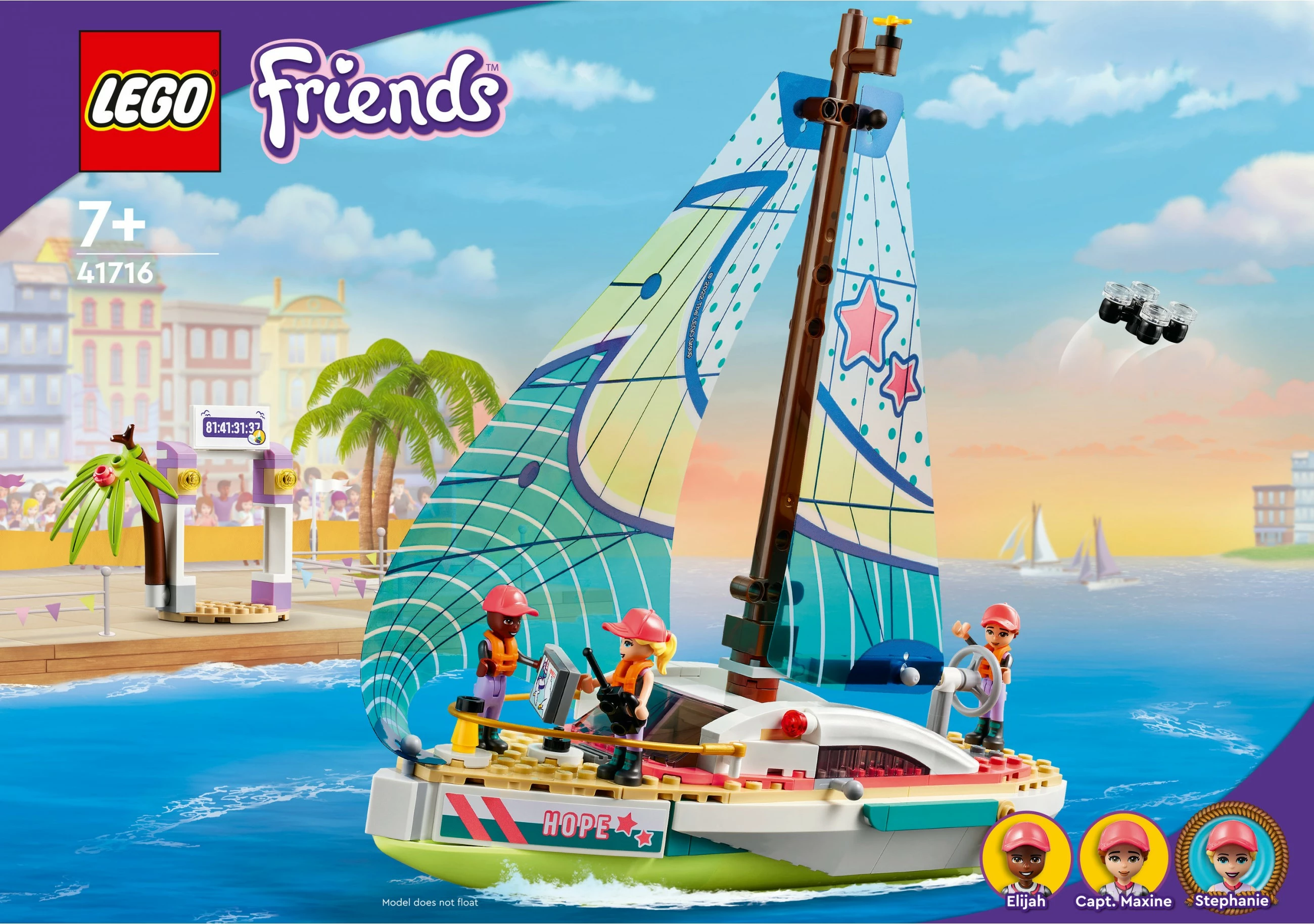 Set ndërtimi LEGO Friends Stephanie's Sailing Adventure, 304 pjesë, plastikë, shumëngjyrëshe
