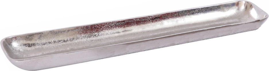 Tabak dekorativ ZACK, alumin, argjend, 40x16x4cm