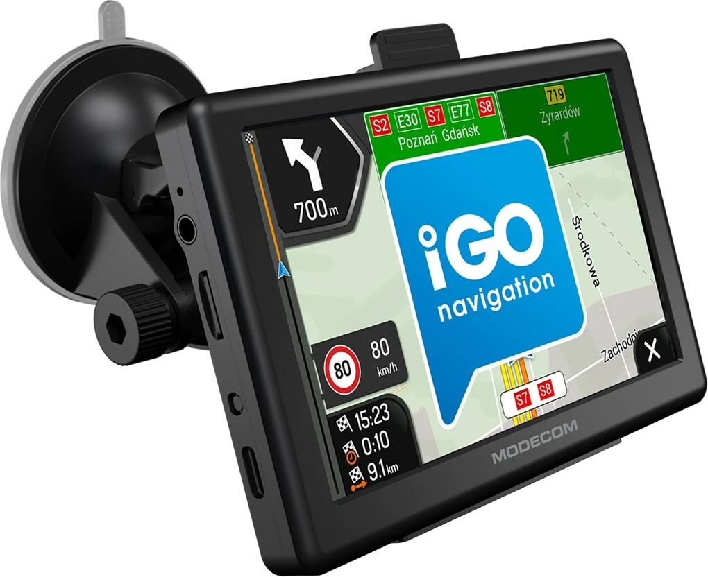 GPS navigacion për vetura MODECOM FreeWAY CX 5.0 me MiGO Navigation Truck, 8 GB, Ekran 5", i zi
