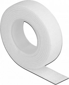 Shirit Velcro DeLOCK 1m x 13mm, i bardhë