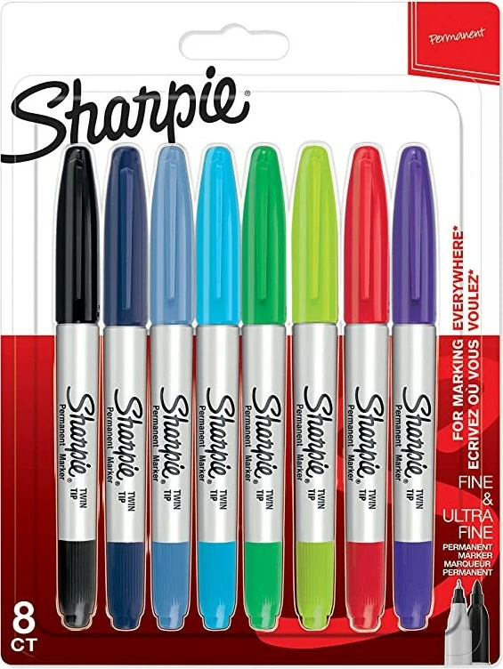 Set markerë Sharpie 2065409, 8 copë, multikolor, majë e hollë/ultra e hollë