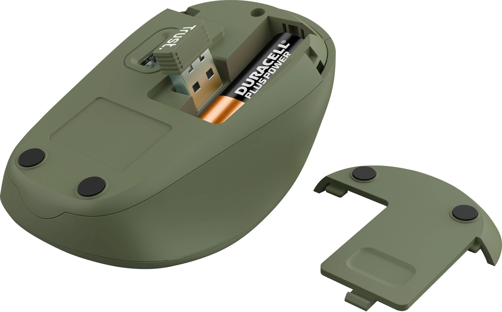 Maus Trust Yvi+, wireless RF 2.4GHz, 1600 DPI, i zi/jeshil