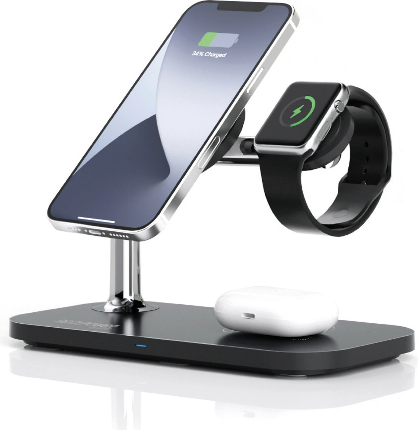 Karikues wireless RealPower ChargeAIR Mag, 15W, USB-C, MagSafe/Apple Watch/AirPods, i zi