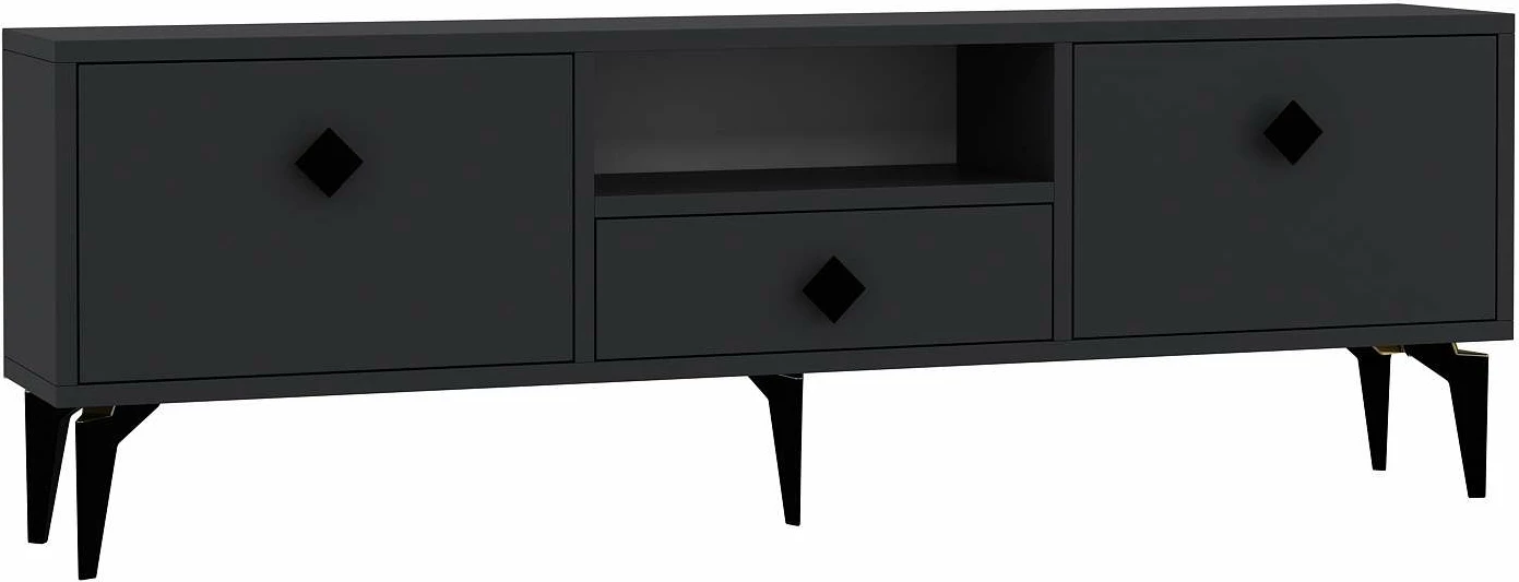 Komodë TV Skye Decor, anthracite, e zezë, 1304-DROP-1