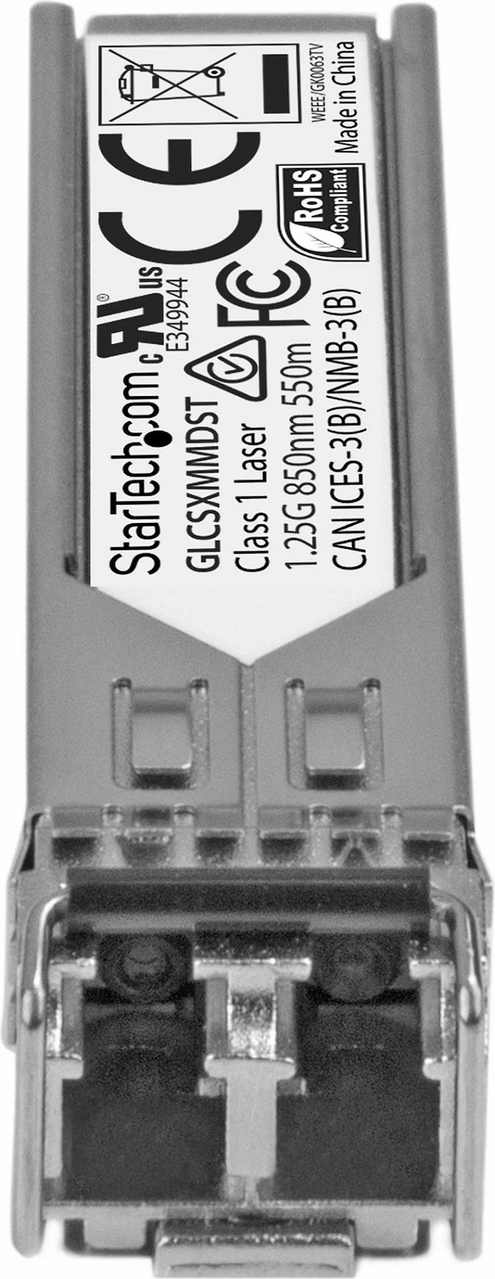 Modul transceiver SFP StarTech GLC-SX-MMD kompatibil me Cisco, 1GbE 1000BASE-SX, MMF LC 550m 850nm, argjendtë
