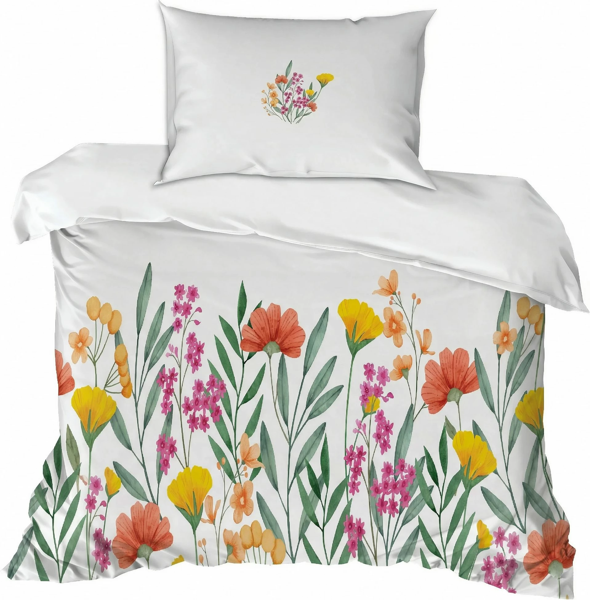 Set mbulesë për jorgan, njësh, L'Essentiel Linge de Maison, ngjyrë krem, portokalli, gjelbër, verdhë