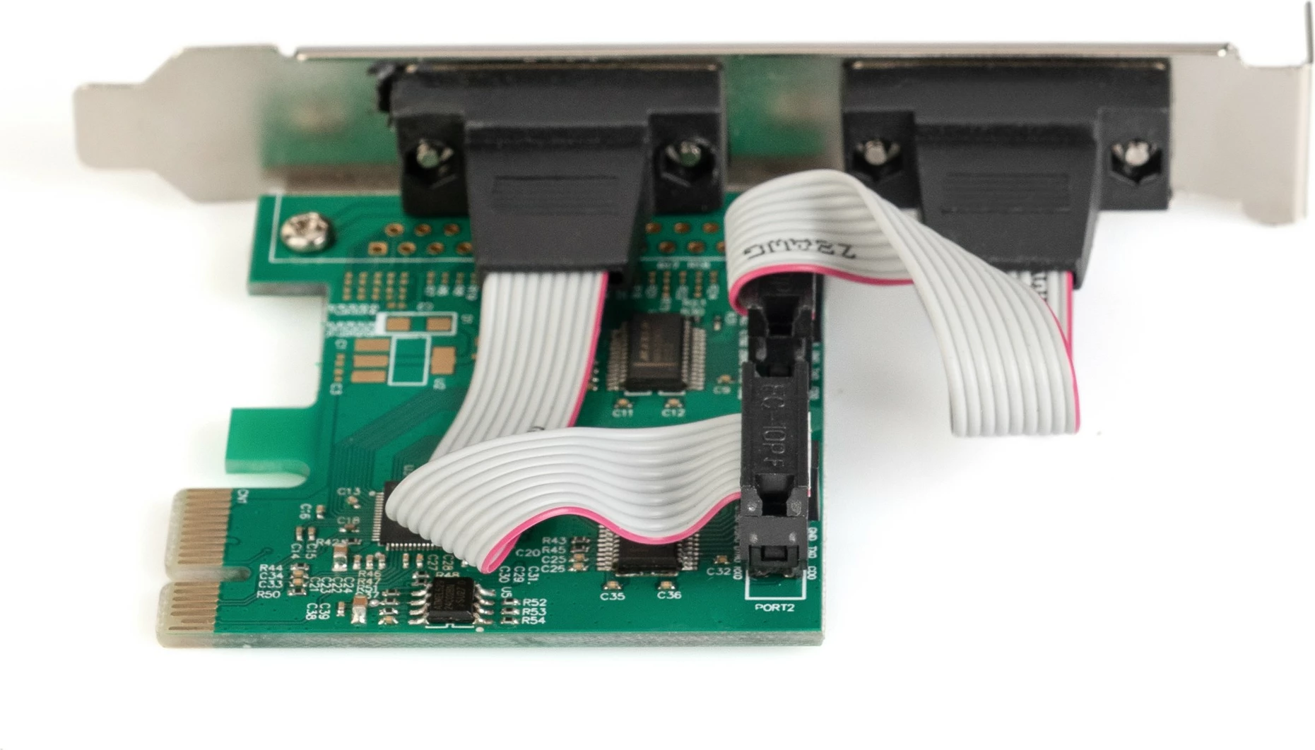 Kartë ndërfaqe PCI Express Digitus 2-portë, seriale RS232