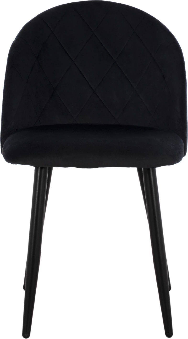 Karrige ODED me këmbë metalike të zeza & kadife të zezë FH8731.14 45x52x77 cm, set prej 4 copë