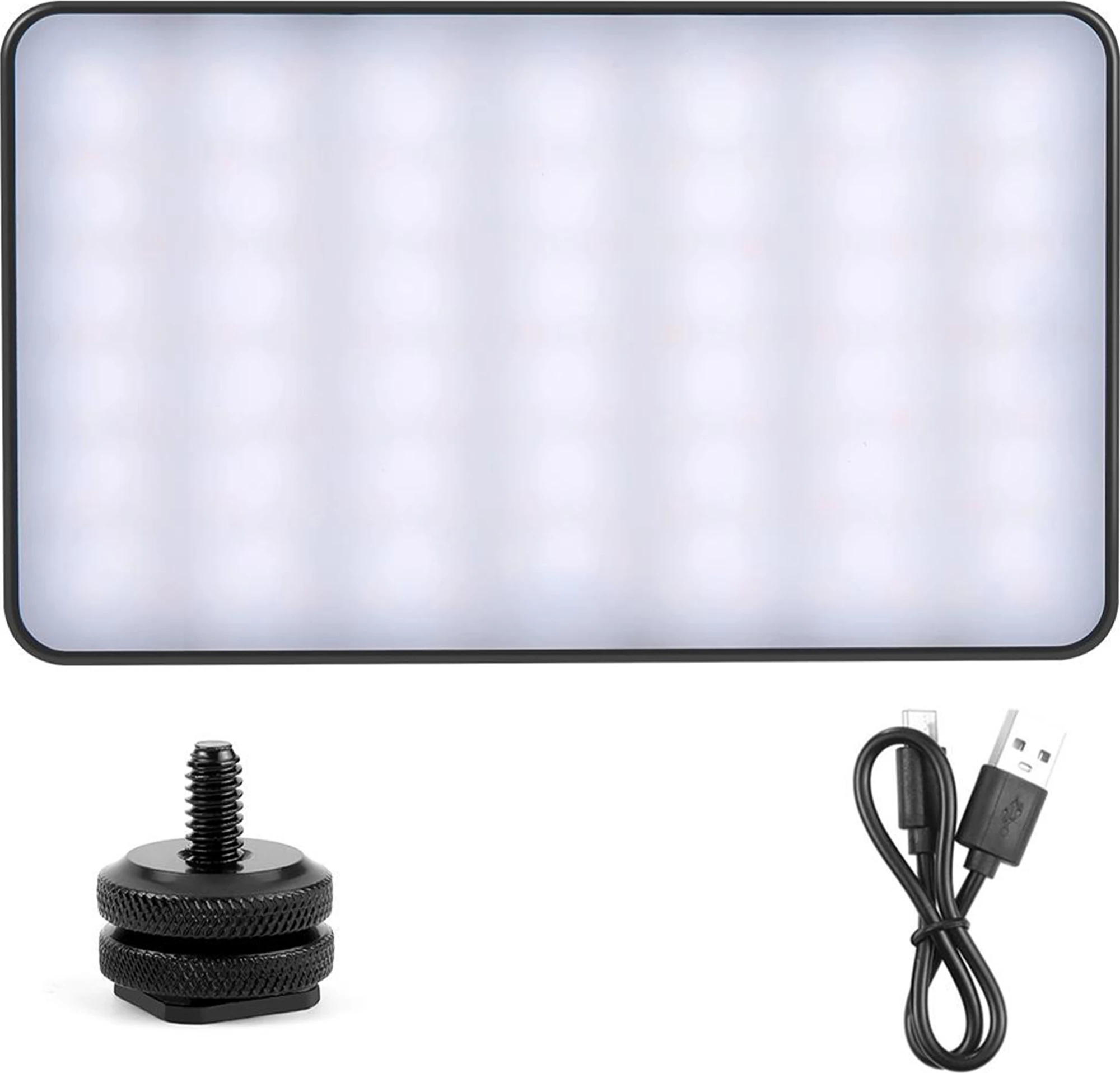 Lampë LED fotografike xhep, Puluz, PU658B, RGB 2500-9000K, 3000 mAh, 8 W, e zezë