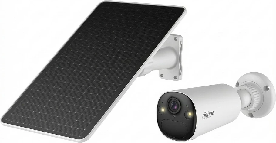 Kamerë sigurie Dahua Apollo Bullet C1, 8MP, WLAN, kit me panel solar, e bardhë