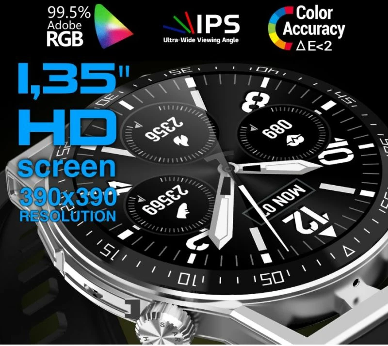 Smartwatch Rubicon unisex, e zezë