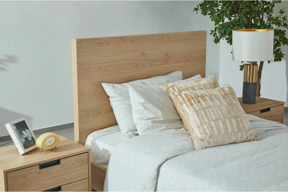 Krevat NEON për dyshek 120x200cm, ngjyrë natyrale, 127x234x121