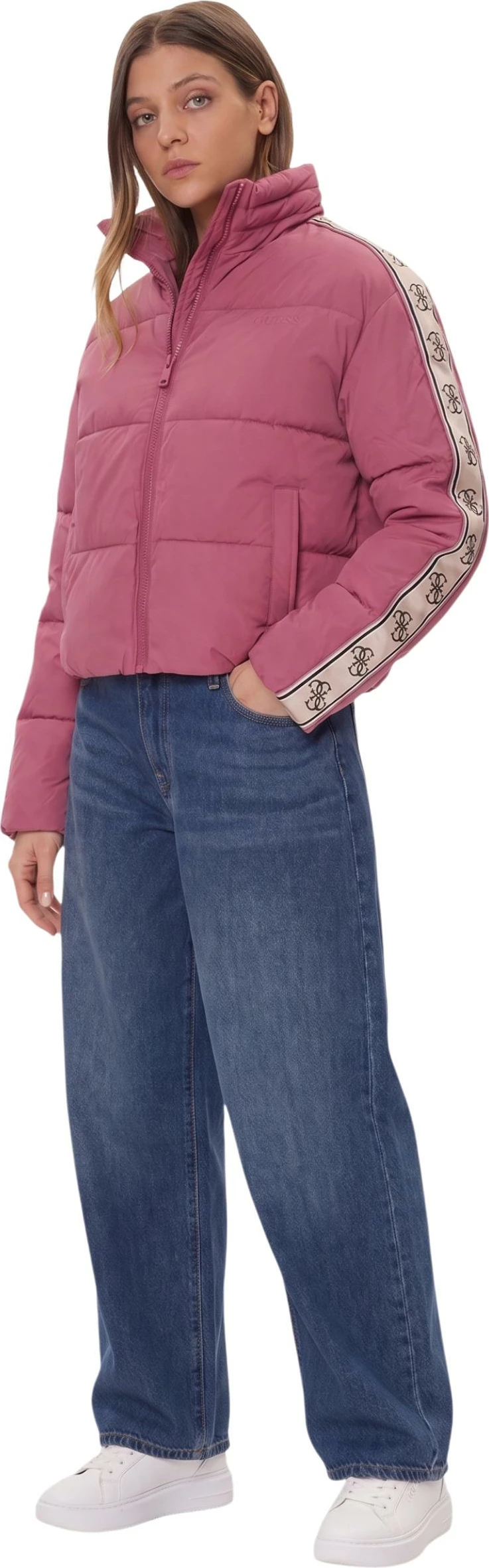 Jakne puffer për femra Guess Active New Jean Puffer Jack V5BL11 WGYC2, magenta [Madhësia: L]