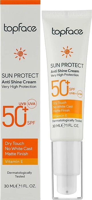 Topface Sun Protect Anti Shine Cream 50 Spf