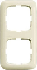 Kornizë dyfishe për switch/prizë Busch-Jaeger 1725-0-0555, 2x55x55 mm, pa vida, e bardhë