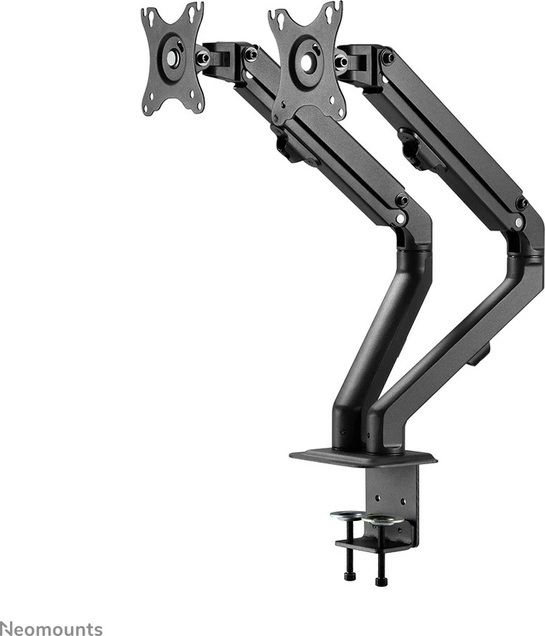 Kasë monitori Neomounts FPMA-D650DBLACK, për 2 ekrane, 17-27 inç, rregullim lartësie, ngjyrë e zezë