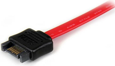 Kabllo zgjatëse SATA StarTech 0.3m, SATA III 7-pin M/F, kuqe/zezë