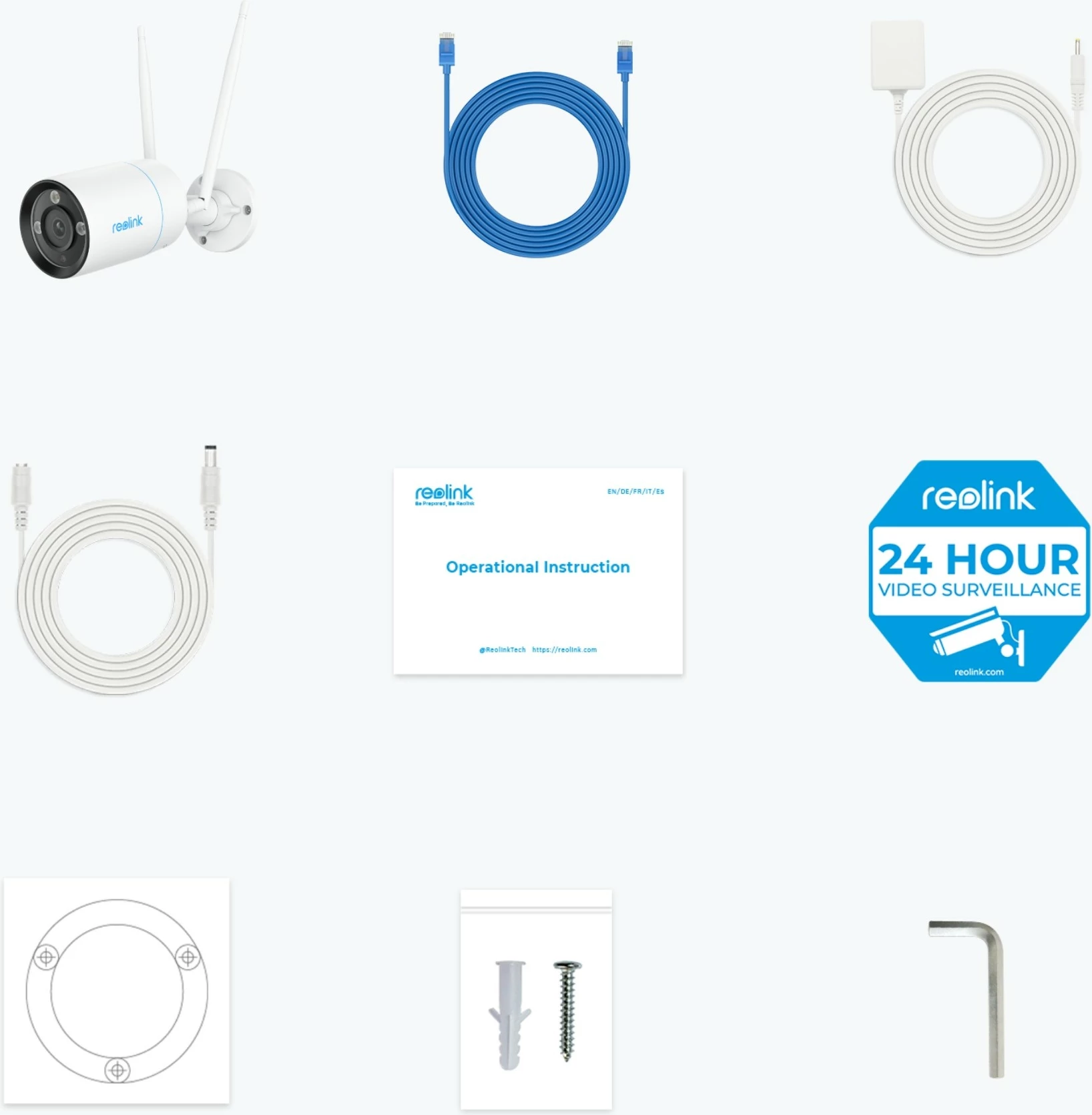 Kamerë sigurie Reolink W330, 4K, Wi-Fi 6, natë me ngjyra, bardhë