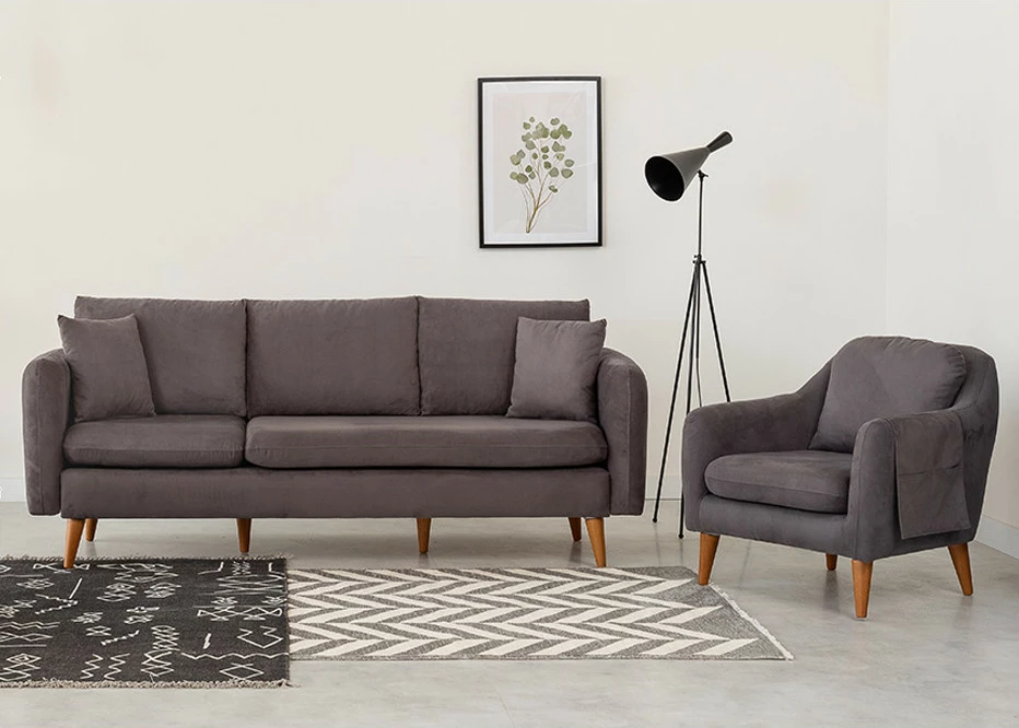 Set divani Atelier del Sofa, Sofia-TKM01-1501, anthracite